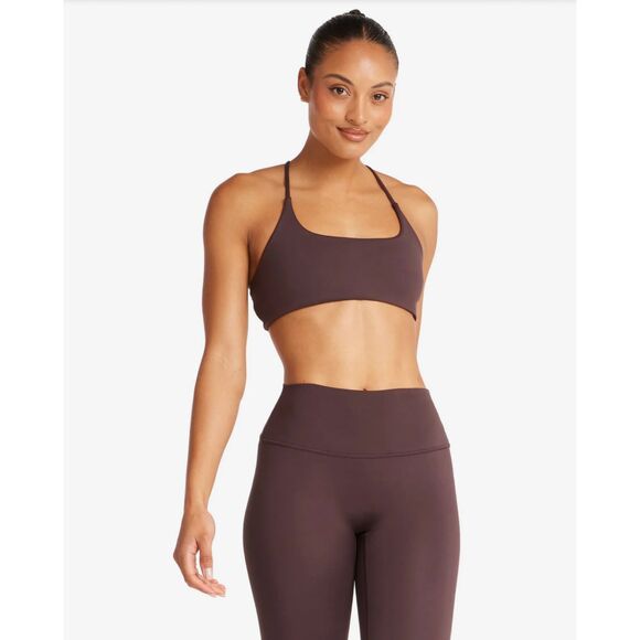 CSB Serenity Lexi Crop Sports Bra Top in Espresso - Picture 1 of 8